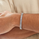Bracelet Maille Milanaise Jonc Ouvert Rigide en Acier Inoxydable - Jonc Pour Homme