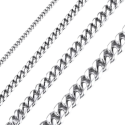 Collana a catena per uomo in acciaio inossidabile solido maglia cubana
