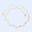 Collar collar con mariposas Mujer en acero inoxidable oro fino - longitud 47cm