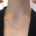 Necklace Necklace With Pampilles Butterflies Woman in Stainless Steel Gold Gold Fine Length 47cm