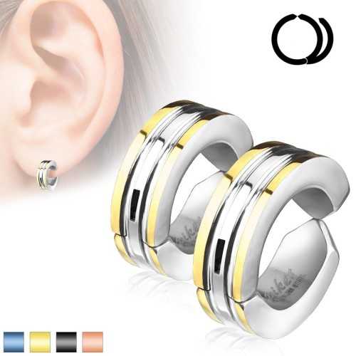 PAIRE BOUCLES D'OREILLES POUR HOMME ADO TIGE FERMOIR ACIER RONDE ZIRCON DIAMS SWAROVSKI BLANC 5mm NEUF