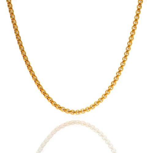 Collar con placa de identidad en acero inoxidable