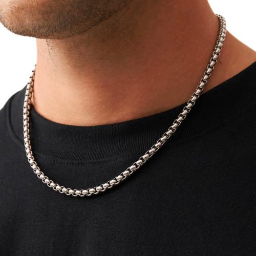 Men's Chain Crushed mesh Wheat Grains Box made of Stainless Steel 60cm width 7mm