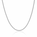 Men's chain Cuban mesh in silver stainless steel in 3mm