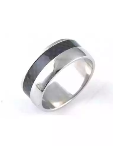 Ring Ring Alliance For Men Woman Ado In Stainless steel 316l & new black carbon