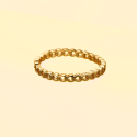 Anillo calado con mini núcleos mujer en acero inoxidable de oro para el día de San Valentín