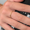 Mini-Herzen Ringmädchen oder Frau im goldenen Edelstahl - Valentinstag