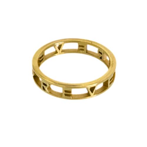 Frauen-Eröffnungsring mit Wort Traum Gold Edelstahl Ringer Bohemian Chic