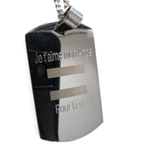 Men's ID Plate Pendant: Sublimate your neck every day