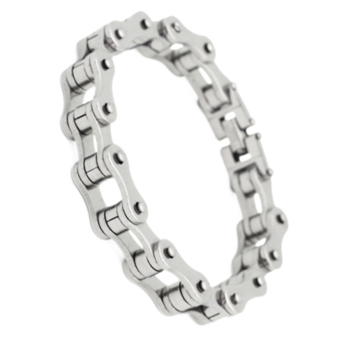 Bracelet Bike Chain Motorcycle Silver Gourmette Man Biker Biker Stainless Steel 21cm