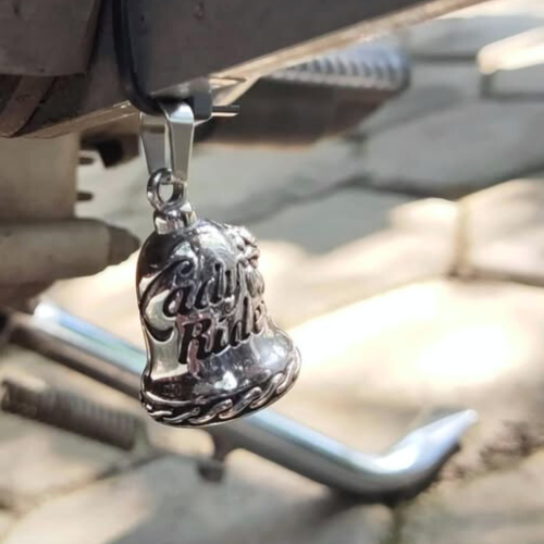 Motorcycle Bell Lady Rider Guardian Bell Happiness For Steel Biker - Chain Included