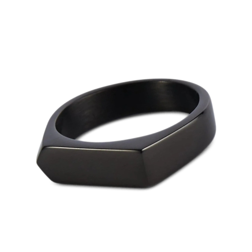 Man Steel Man Steel Asymmetric Square Trial Tip - Customizable Ring Possible Engraving