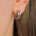 Man Women's Earrings Steel | Creole Central String