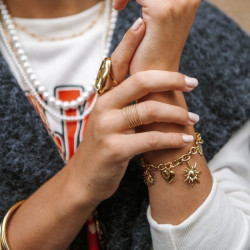 Einstellbare offene multi weibliche Edelstahl-Gold-Endring - einstellbarer Ring offen bis sieben Reihe