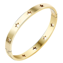 Bracelet Jonc Étoile Pour Femme en Acier Inoxydable Couleur or
