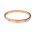 Bracelet Jonc Étoile Star Femme en Acier Inoxydable Jonc Star Couleur or rose