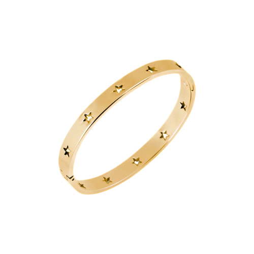 Bracelet Étoile Pour Femme en Acier Inoxydable Jonc Star Couleur dorée