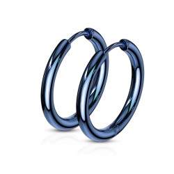 Fine Earrings Female Man Steel Blue Color Crown Crown