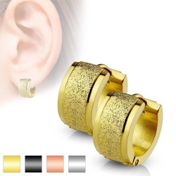 PAIRE BOUCLES D'OREILLES POUR HOMME ADO TIGE FERMOIR ACIER RONDE ZIRCON DIAMS SWAROVSKI BLANC 5mm NEUF