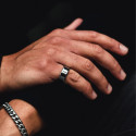Anillo de bodas Anillo Alianza Mujer Hombre Acero Inoxidable Efecto Espejo 8mm