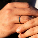 Alliance Fine 2mm wedding ring for man in silver stainless steel
