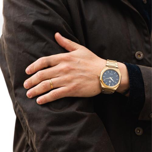 Ehering für Männer und Frauen, goldener Stahl, Feingold, 2 mm