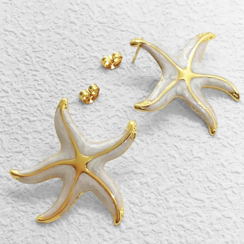 Sea Star Ohrringe für Frauen Teen Edelstahl Gold