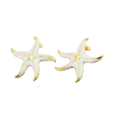 Boucles D’oreilles Étoile de Mer Pour Femme Adolescente en Acier Inoxydable Or