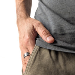 Anello da uomo in acciaio inossidabile con bandiera