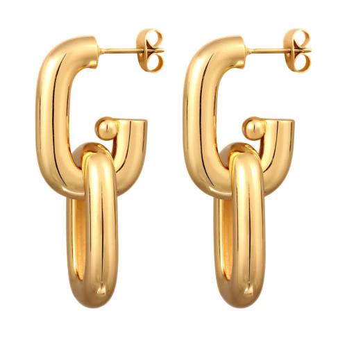 Women's Earrings Glam Glamor Tinkracks Gold Stainless Steel