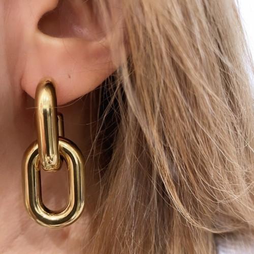 Women's Earrings Tiring In Stainless Steel Gold...