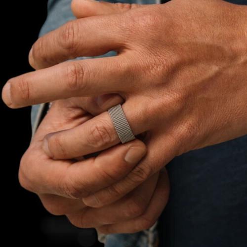 Milan Malla Malla Mesh Pareja Alojamiento de acero - Estilo de plata Chevalier