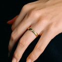 Ring Alliance Ring Engagement Frau Titan Band Gold Zirkon