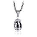 Men's Granado Pendant Necklace Military Army Stainless Steel - Cuban Chain Included