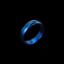 Mann Ring Mann Stahlnut Zentralband Farbe Blau