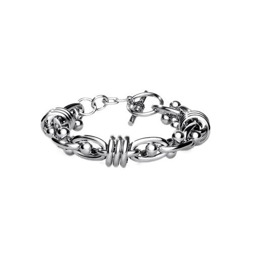 Stahl Herren Armband – Kreuzringe, Sicherer Ringverschluss