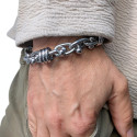 Edelstahl-Edelstahl-Armband mit interikalen Ringverbindungen und sicherer Ringverschluss