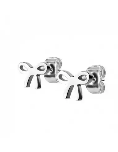 Pair of sexy chic steel women's earrings with infinity symbol
