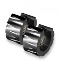 Pair Earring for Men ADO Massive Steel Black Tribal Wide Strie NEW 2124