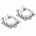 Earrings man pointed steel: bold style