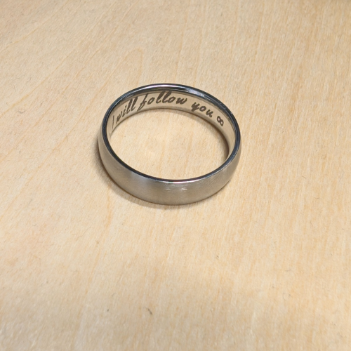 Men's matt steel ring: a traditional classic alliance