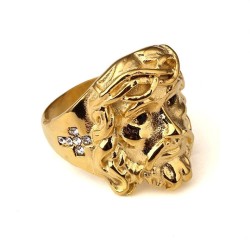 Cavalry ring man plateado oro jésus christ cross set