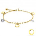 Bracciale caviglia catena donna oro placcato diamante effetto luna sexy