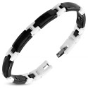 BRACELET GOURMETTE POUR HOMME EN VERITABLE CUIR ET FERMOIR ACIER 316L PROMO NEUF