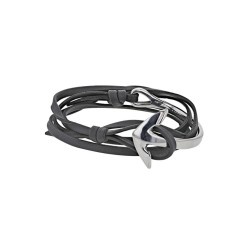 Bracciale in pelle per bovini a tripla tripla maschile - chiusura in acciaio personalizzabile
