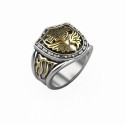 Ring Harley Davidson Men Steel Gold Gold Biker Biker