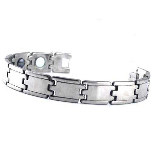 Bracciale Da Uomo Magnetico In Tungsteno Curb Colore Argento