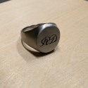 Ring Knight Stainless Steel Brushed Round Tray 20mm Customizable