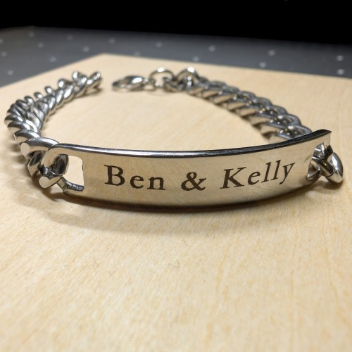Gourmette Man Steel | Cuban mesh bracelet 8mm to engrave