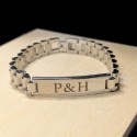 Men's gourmet bracelet steel plate to burn style mesh watch 21cm to customize